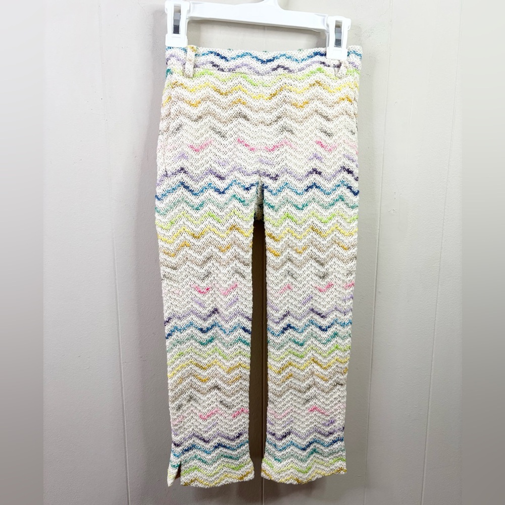 Missoni flare bootcut zig zag knit trousers size 6 girls kids multicolor
